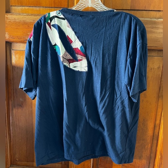 Vintage 80s Ricki & Company Navy Graphic Appliqué T-Shirt Birds Design (Size M) - Picture 6 of 8